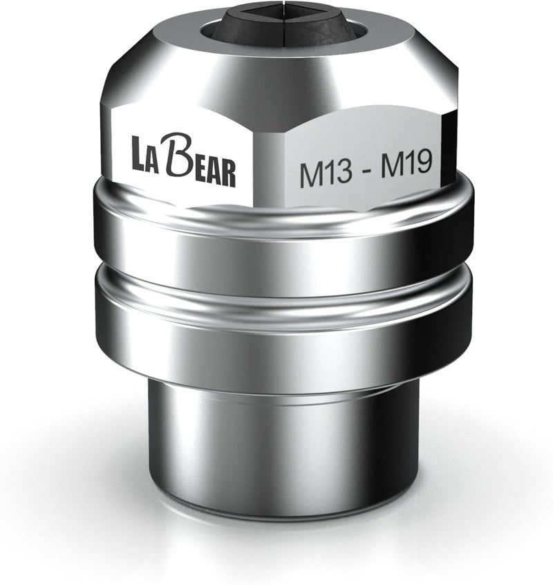 LABEAR 1/2"DR x M13–M19 Interchangeable Adjustable Tap Chuck Adaptor – Heavy-Duty Tap Socket for Hand Tapping - Image 1